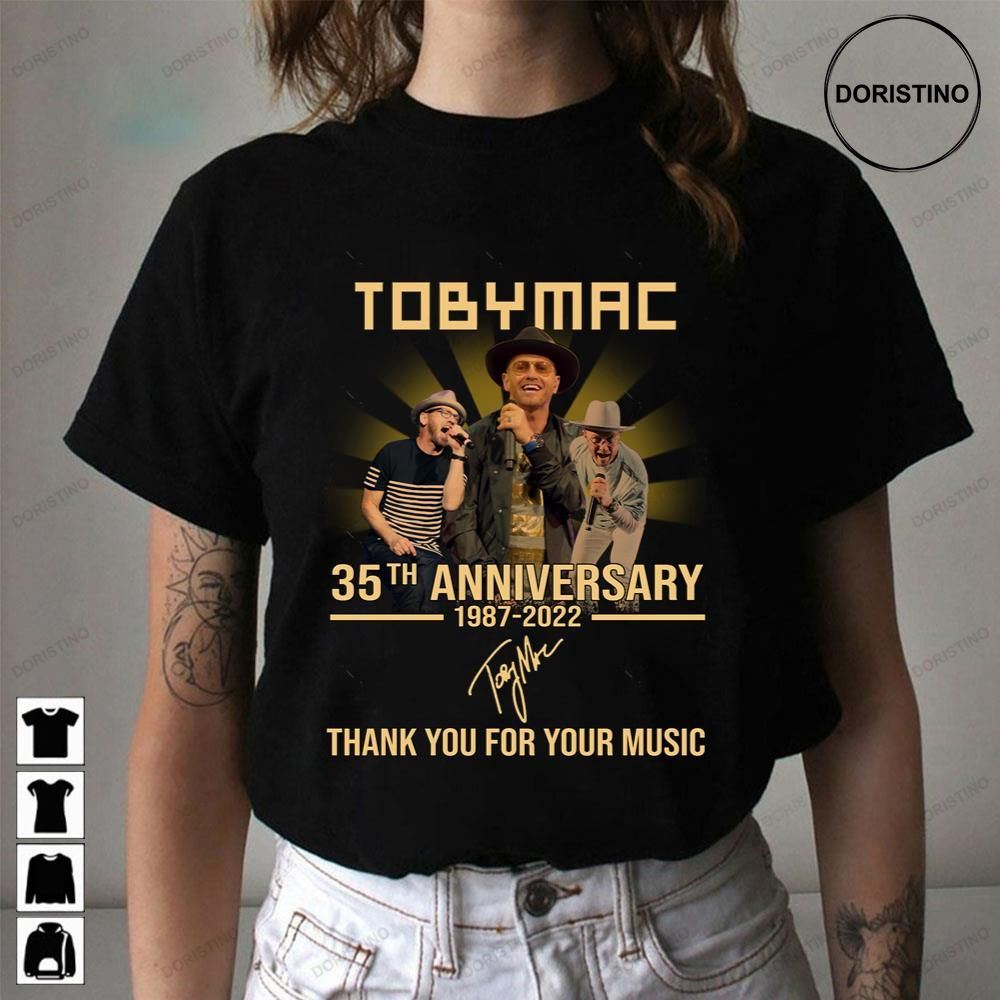 35th Anniversary 1987 2022 Tobymac Thank You For Music Signature Awesome Shirts